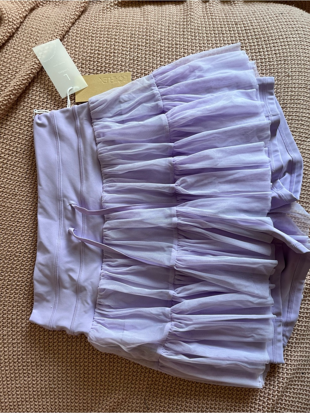 Lavender Tiered Athletic Mini Skort